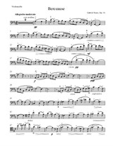 Berceuse (arr. for cello and piano)